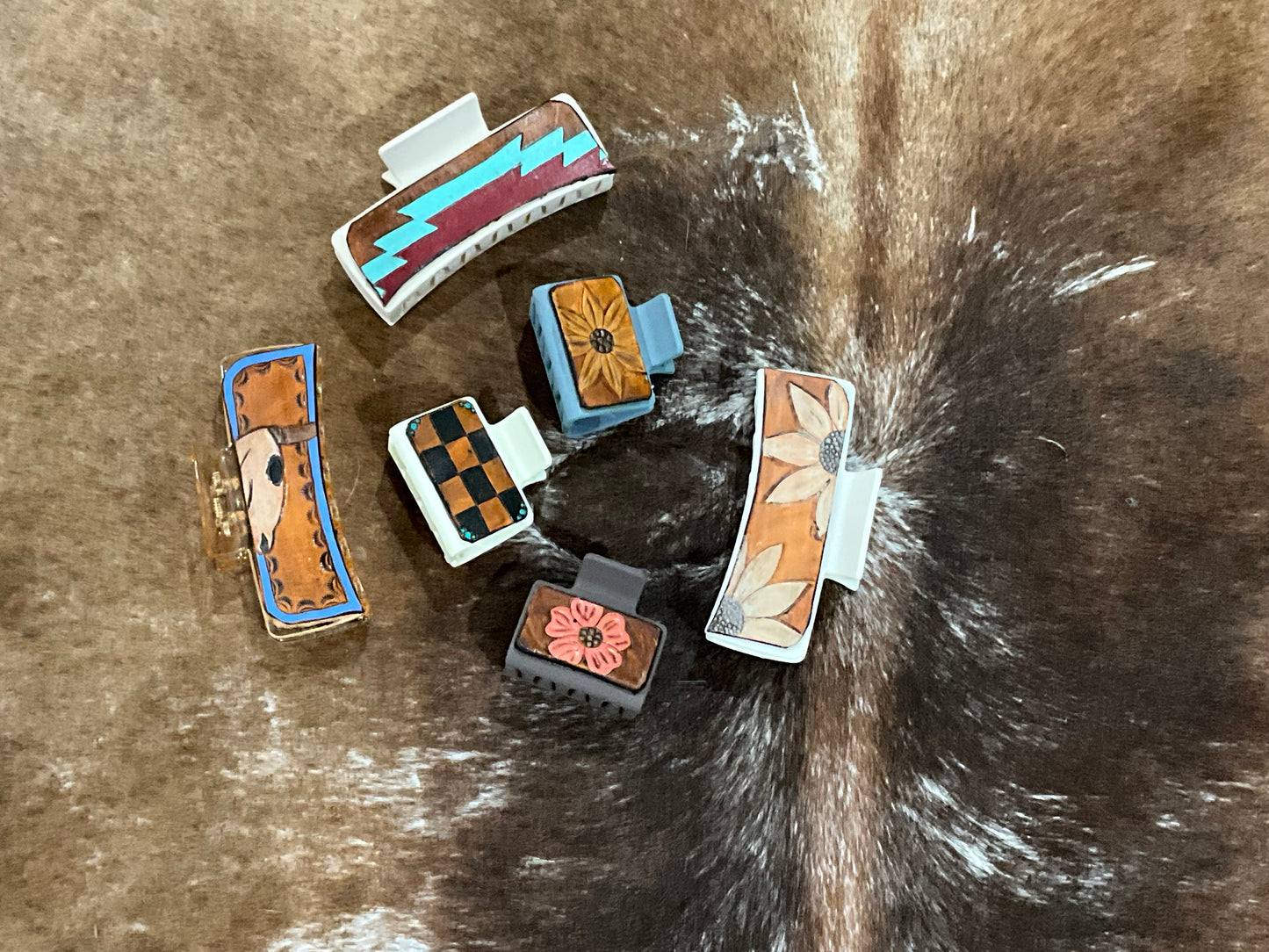 Large Leather Clips