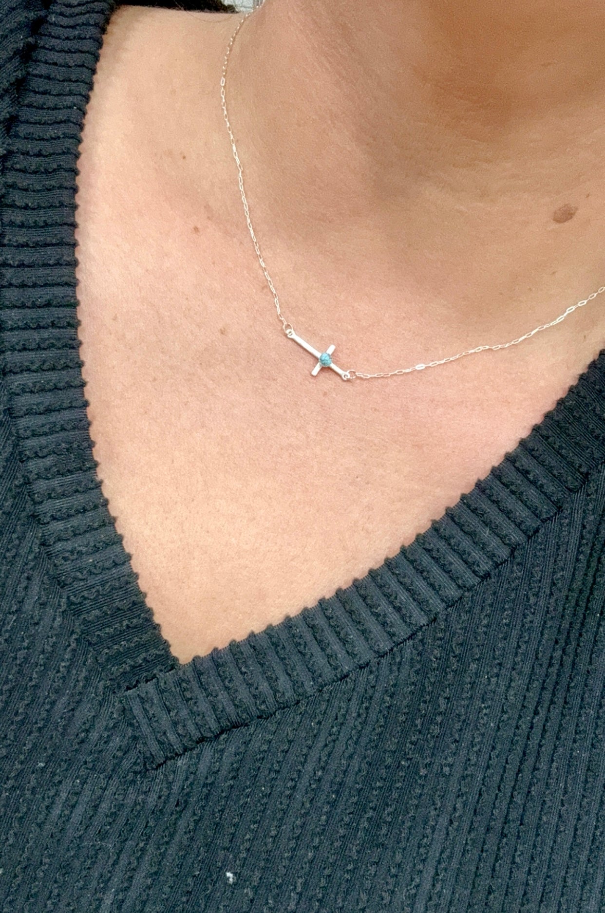 Dainty Kingman Cross Necklace