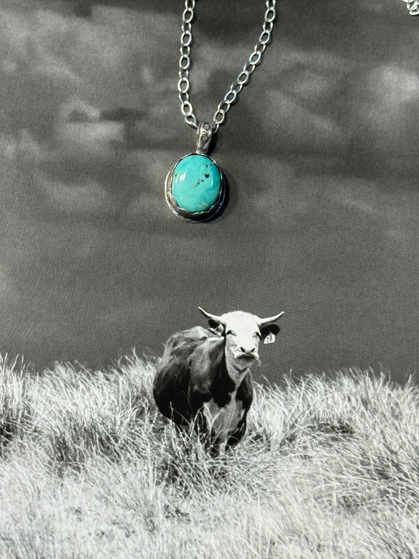 Antiqued Carico Lake Turquoise Necklace