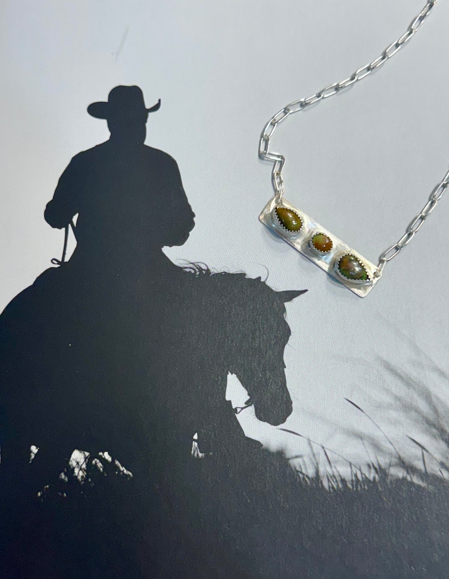 Fox Turquoise Bar Necklace